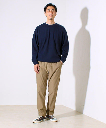 【適合疊穿】磨毛華夫格下襬抽繩長袖T恤