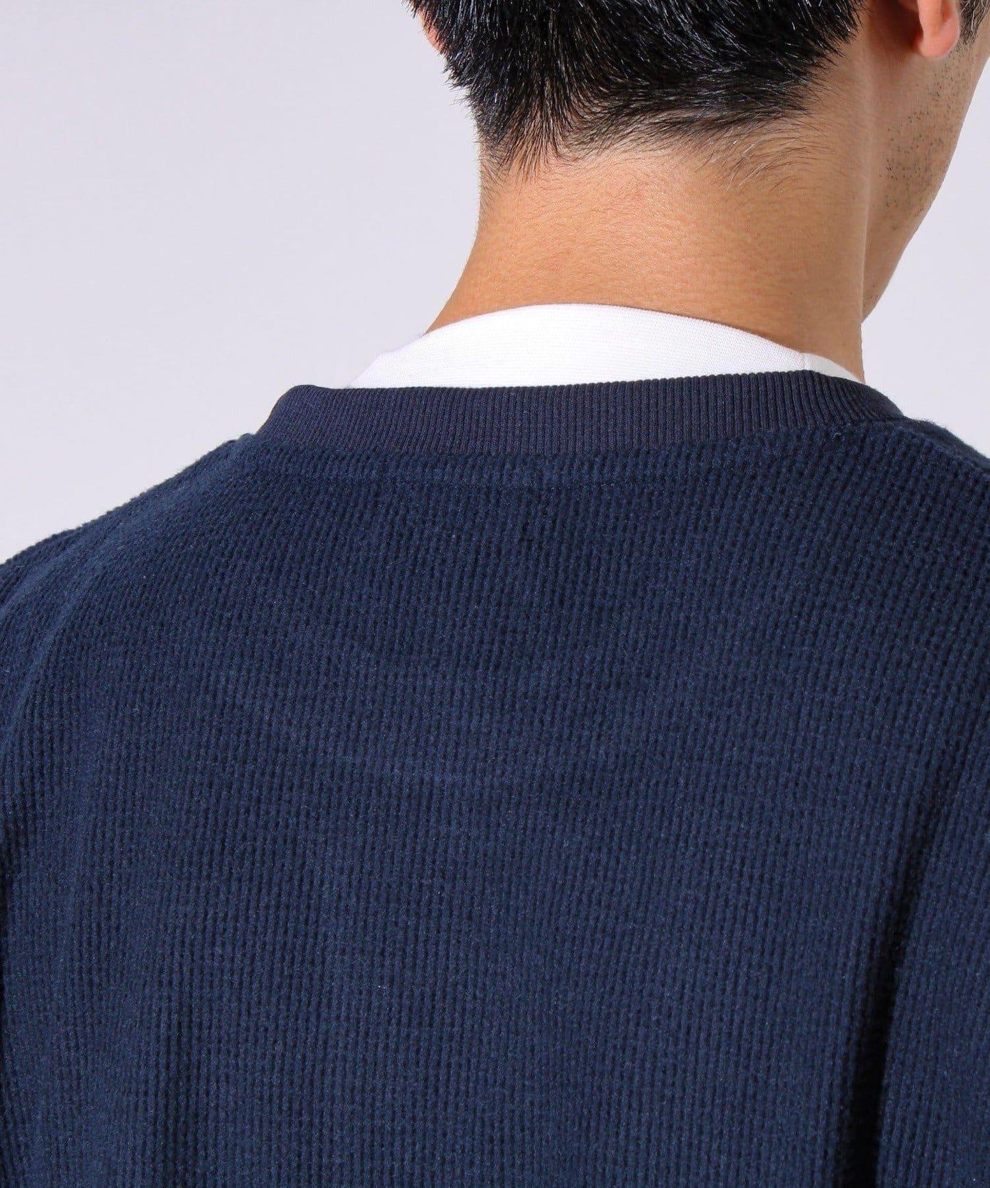 【適合疊穿】磨毛華夫格下襬抽繩長袖T恤