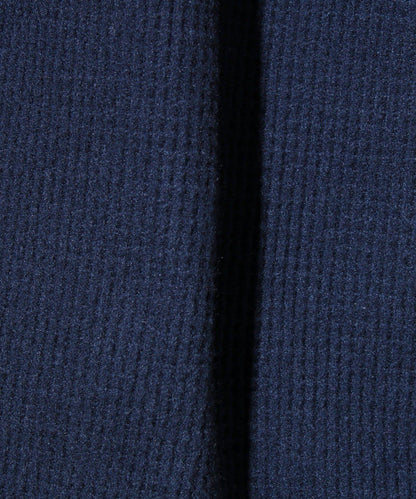 【適合疊穿】磨毛華夫格下襬抽繩長袖T恤