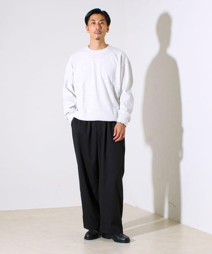 【適合疊穿】磨毛華夫格下襬抽繩長袖T恤