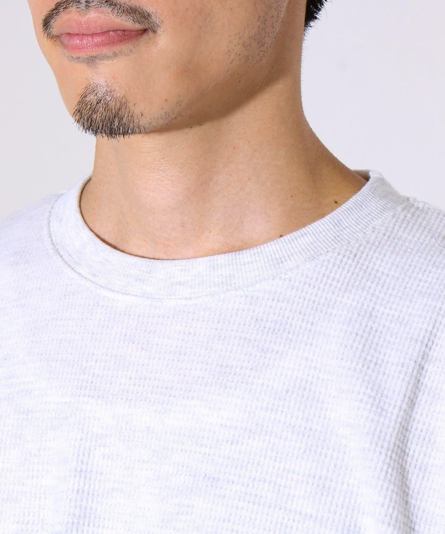 【適合疊穿】磨毛華夫格下襬抽繩長袖T恤