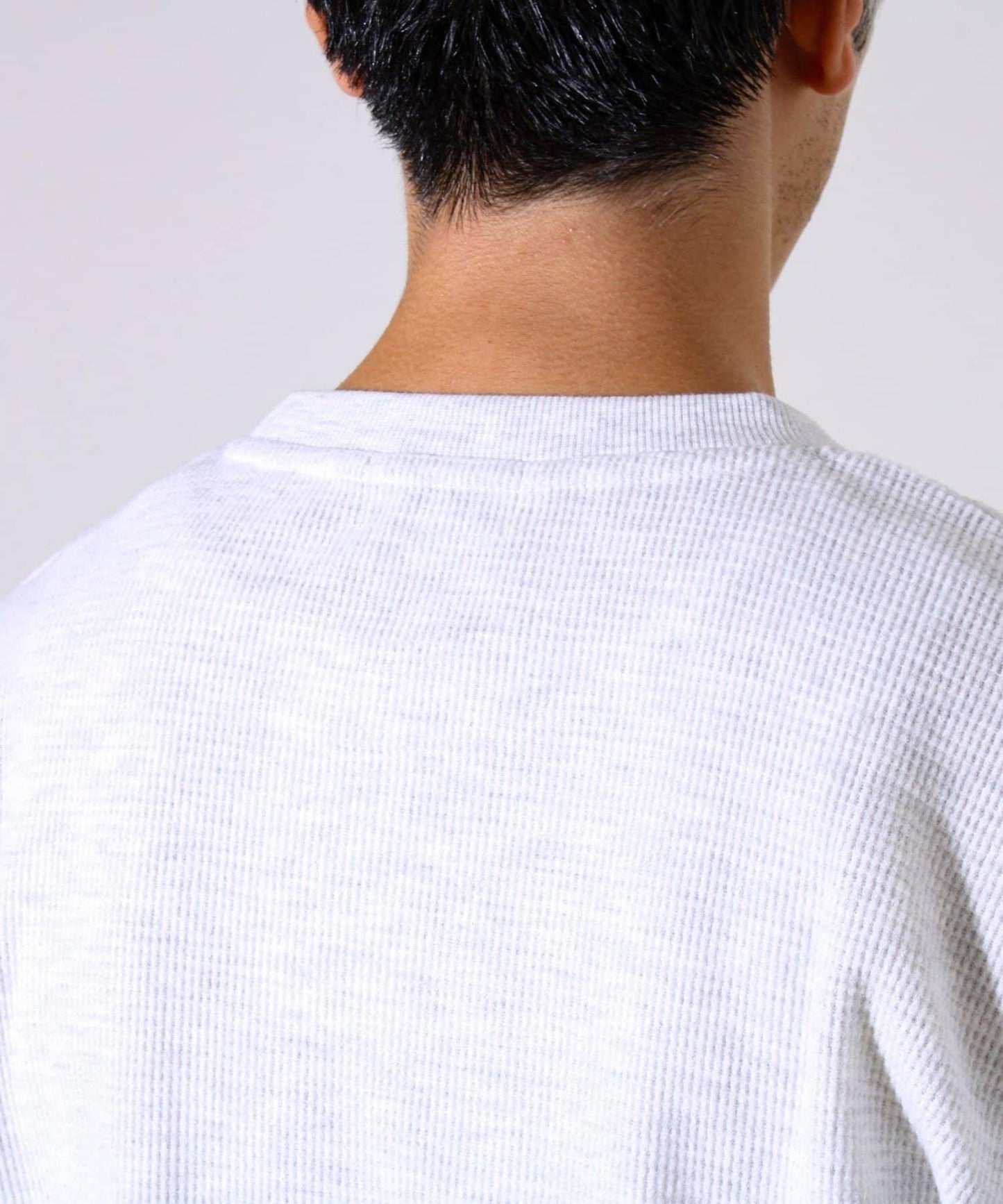 【適合疊穿】磨毛華夫格下襬抽繩長袖T恤