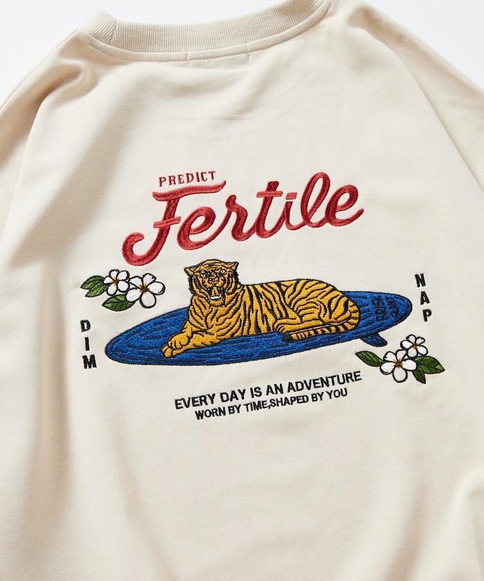 寬鬆版型設計刺繡圓領衛衣 / TIGER