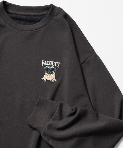 寬鬆版型 單點刺繡 圓領衛衣 / BRAVERY