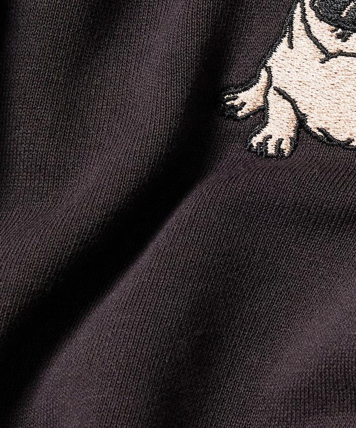 寬鬆版型 單點刺繡 圓領衛衣 / BRAVERY