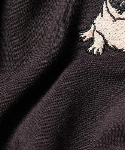 寬鬆版型 單點刺繡 圓領衛衣 / BRAVERY