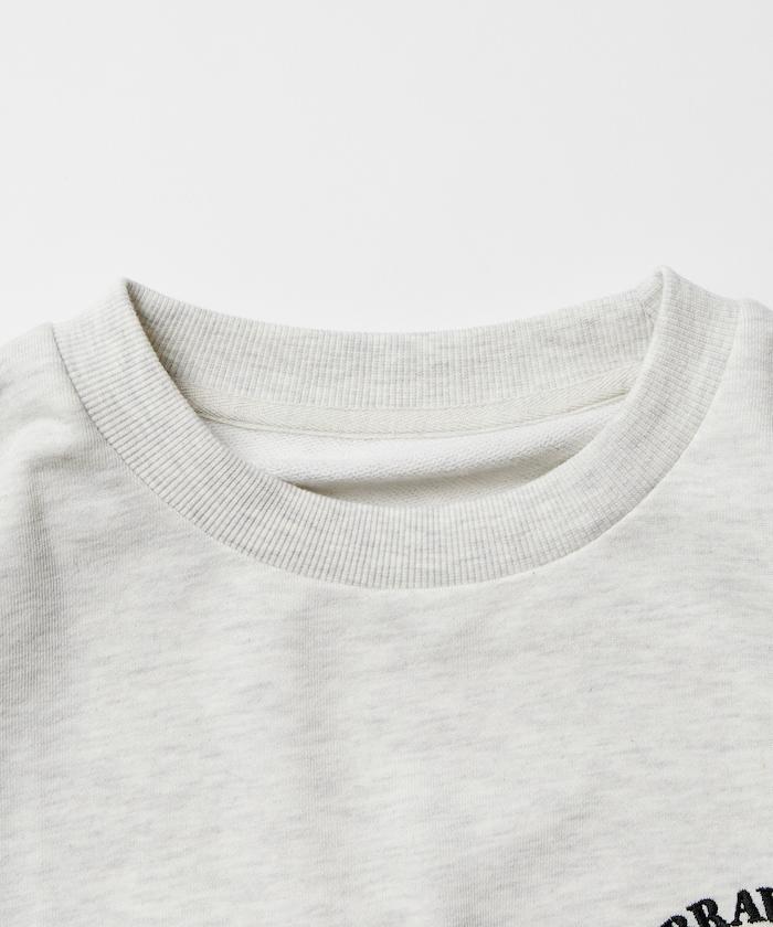 寬鬆版型 單點刺繡 圓領衛衣 / BRAVERY