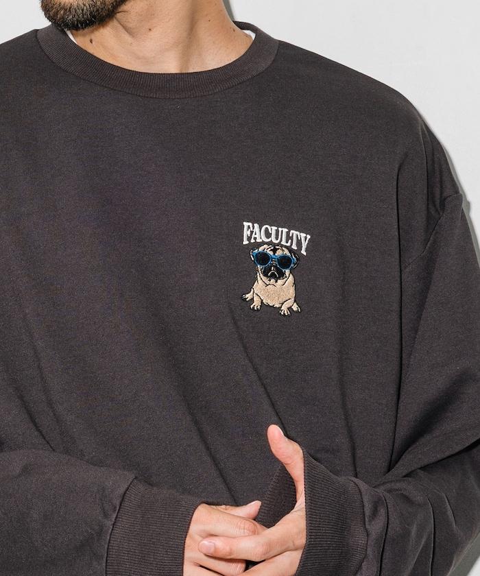 寬鬆版型 單點刺繡 圓領衛衣 / BRAVERY