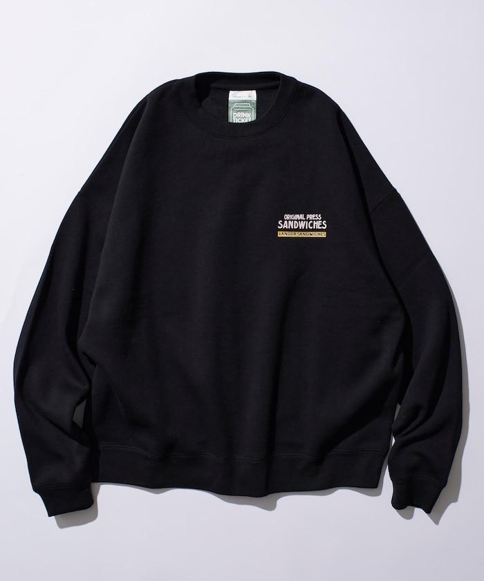 LANDER SANDWICHES×FREAK'S STORE/蘭德爾 特別款 寬鬆版型 背部印花 圓領衛衣