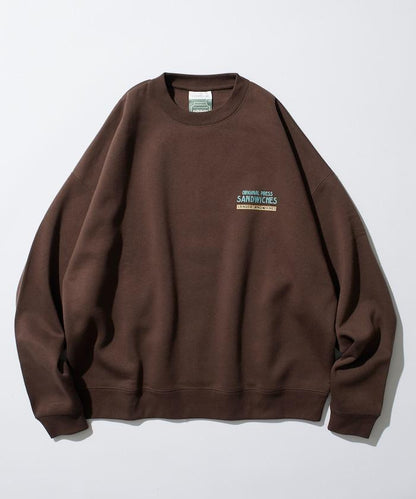LANDER SANDWICHES×FREAK'S STORE/蘭德爾 特別款 寬鬆版型 背部印花 圓領衛衣