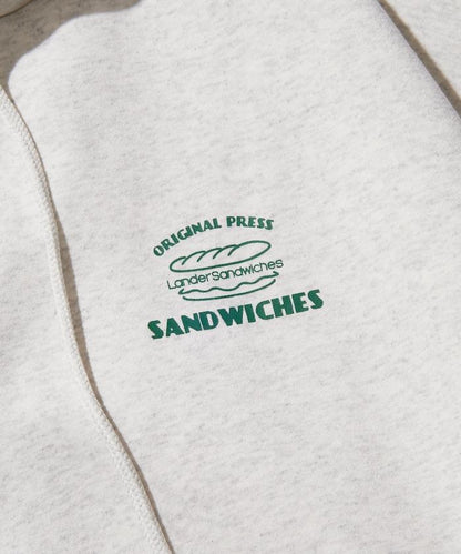 LANDER SANDWICHES×FREAK'S STORE/ランダー 聯名寬鬆版型背面印花衛衣連帽衫
