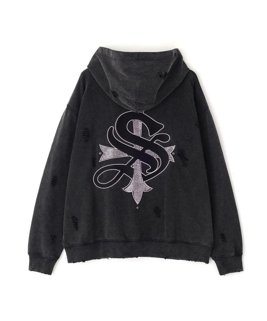 SUPPLIER/【LHP EXCLUSIVE】破壞風十字連帽衛衣