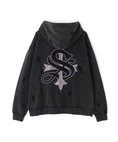 SUPPLIER/【LHP EXCLUSIVE】破壞風十字連帽衛衣