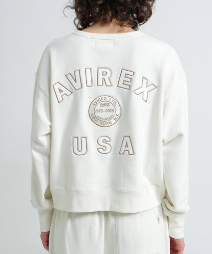 《WOMAN》AVIREX 50週年紀念棒球風圓領衛衣