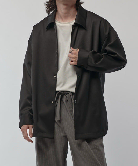 波點襯衫外套