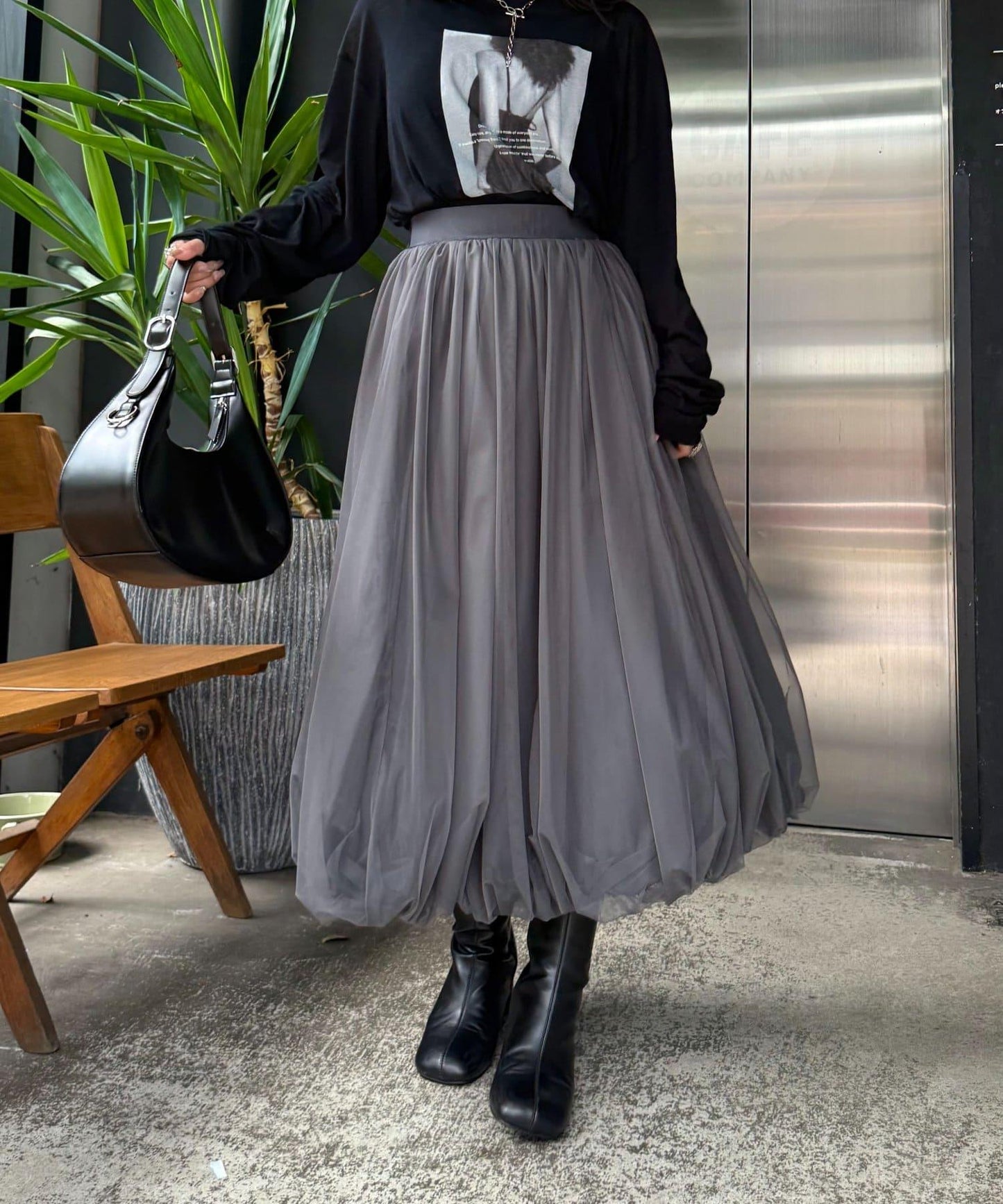 網紗泡泡半身裙