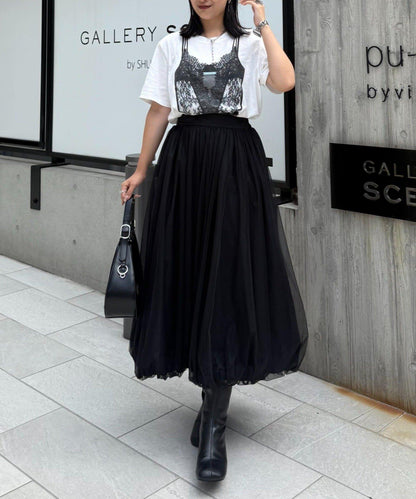 網紗泡泡半身裙