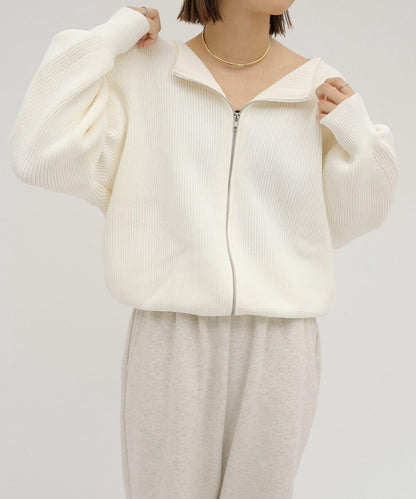 【パルクロ限定】（yumi企畫）多穿法雙拉鍊針織開衫