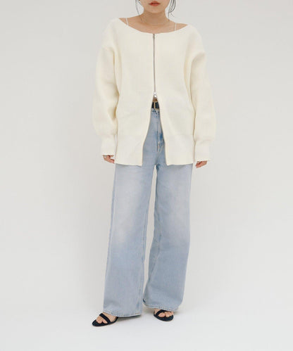 【パルクロ限定】（yumi企畫）多穿法雙拉鍊針織開衫