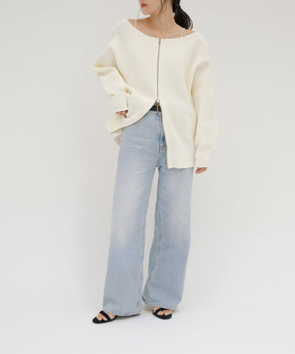 【パルクロ限定】（yumi企畫）多穿法雙拉鍊針織開衫