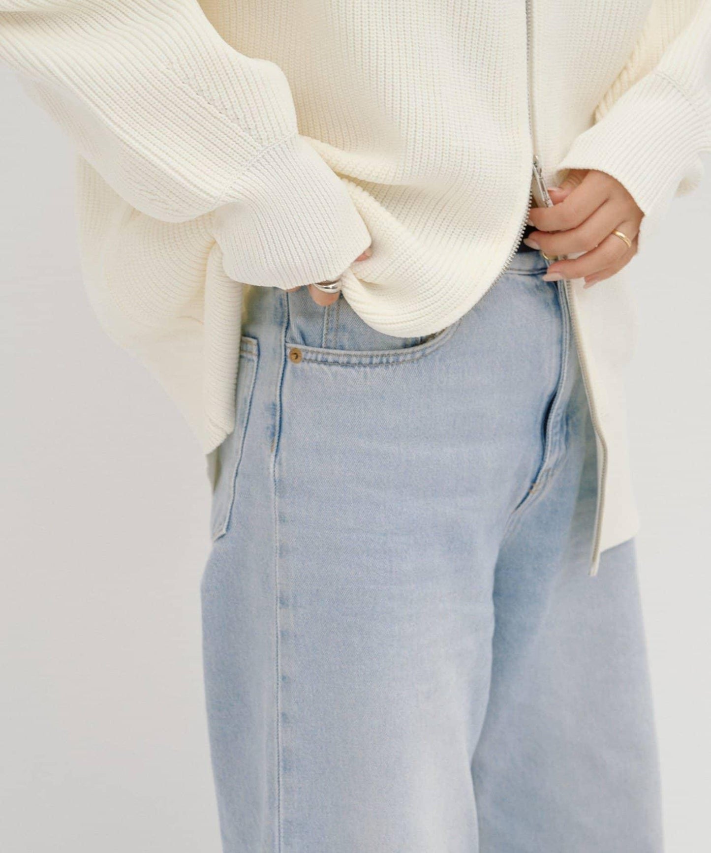 【パルクロ限定】（yumi企畫）多穿法雙拉鍊針織開衫