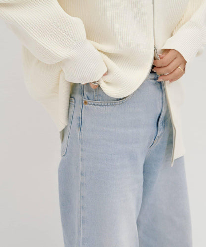 【パルクロ限定】（yumi企畫）多穿法雙拉鍊針織開衫