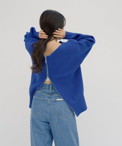 【パルクロ限定】（yumi企畫）多穿法雙拉鍊針織開衫