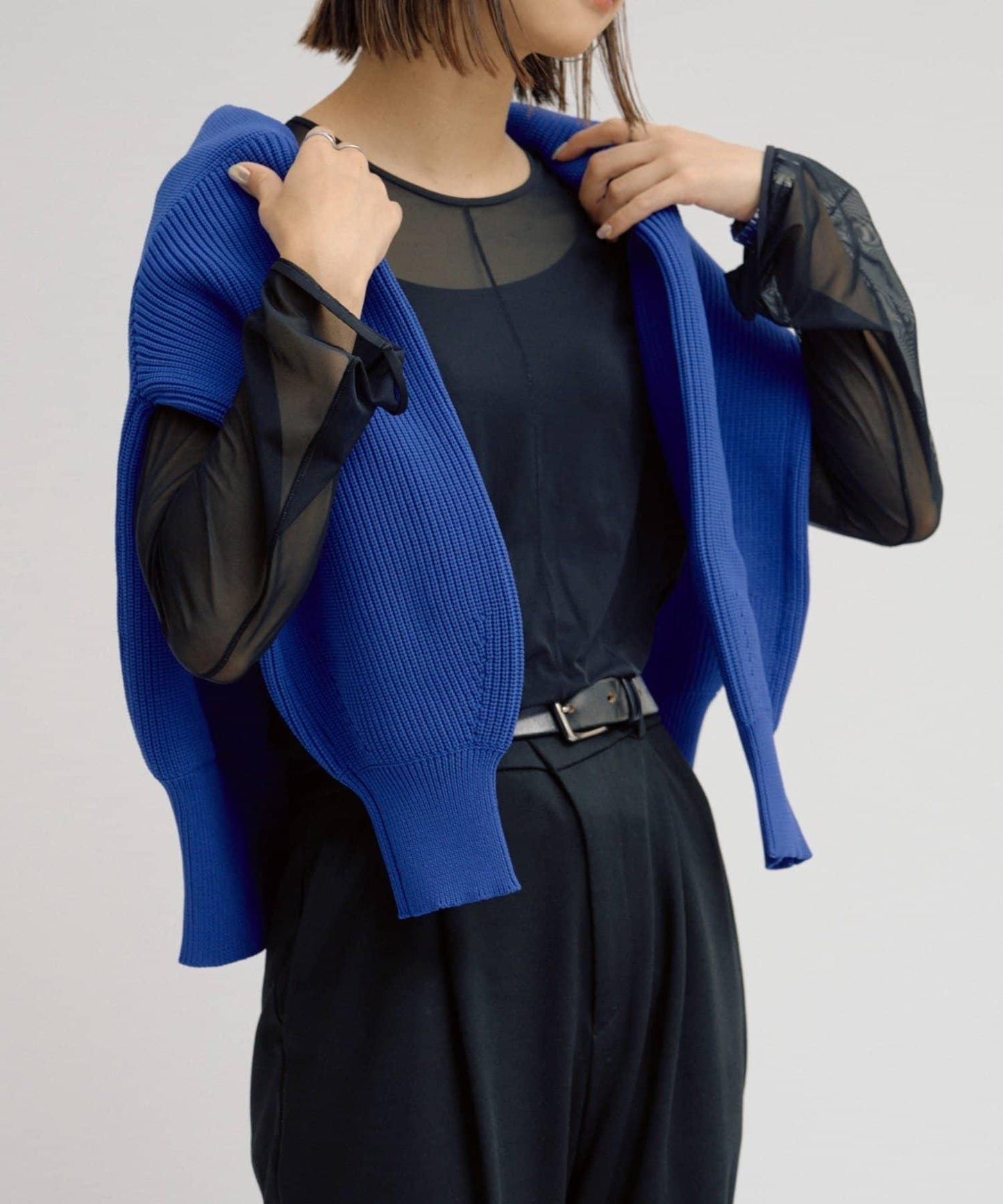 【パルクロ限定】（yumi企畫）多穿法雙拉鍊針織開衫