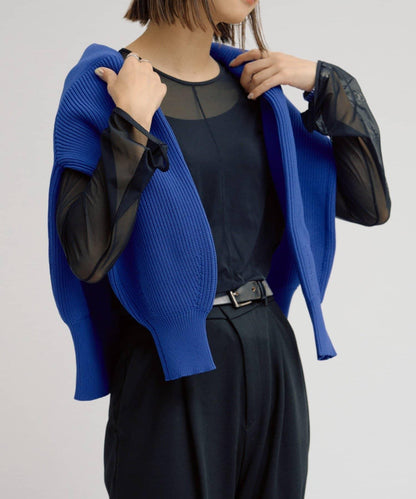 【パルクロ限定】（yumi企畫）多穿法雙拉鍊針織開衫