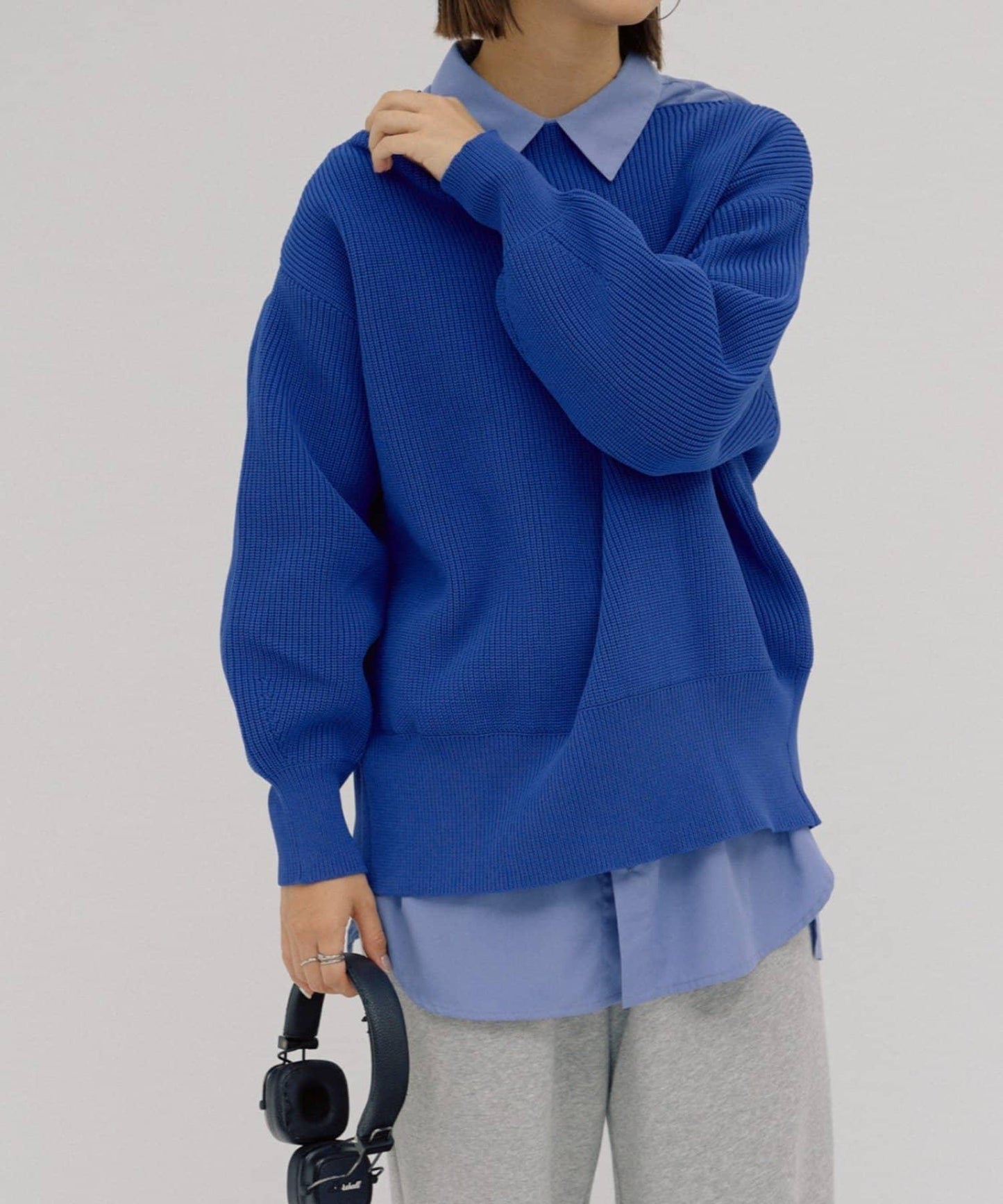 【パルクロ限定】（yumi企畫）多穿法雙拉鍊針織開衫