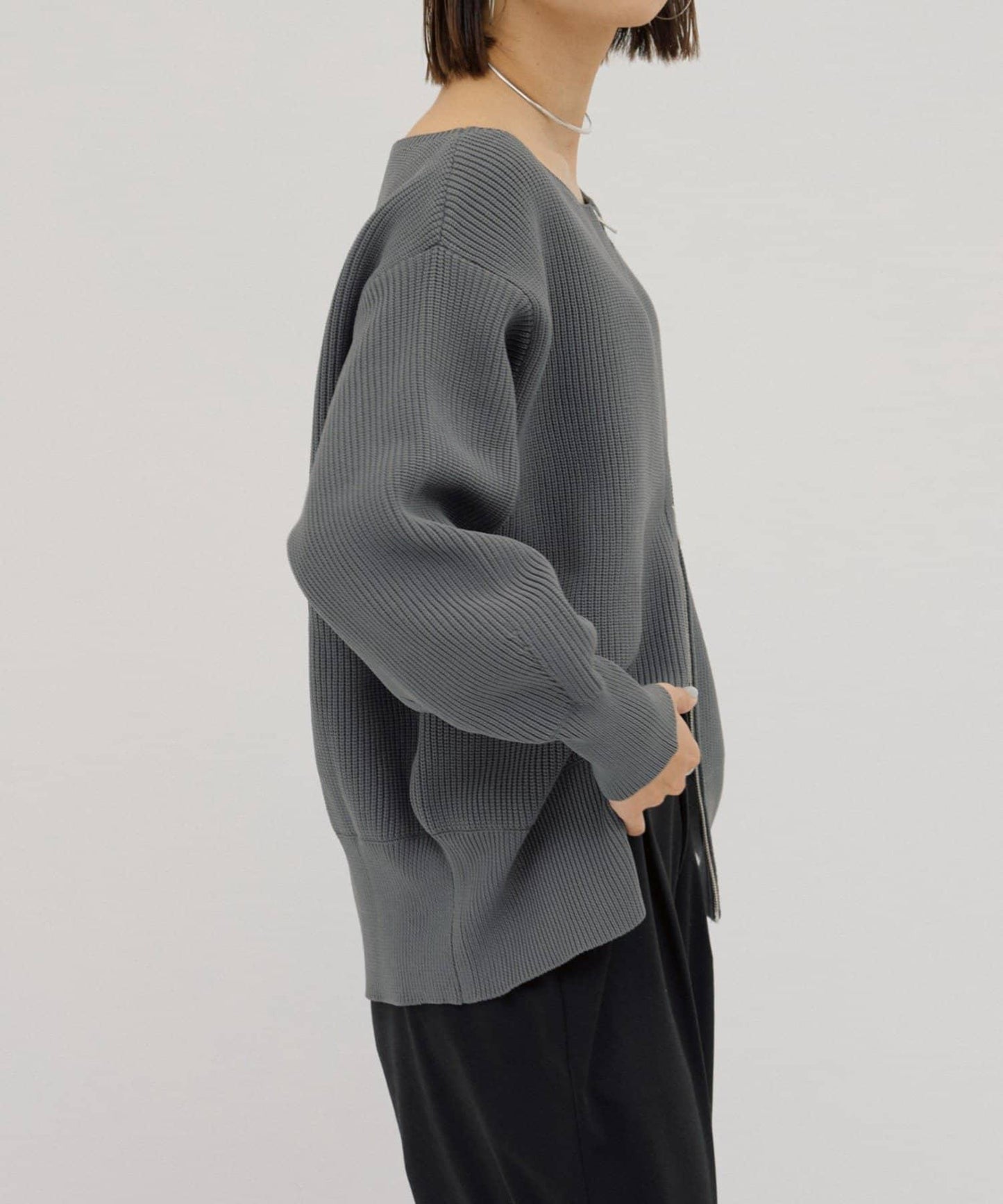 【パルクロ限定】（yumi企畫）多穿法雙拉鍊針織開衫