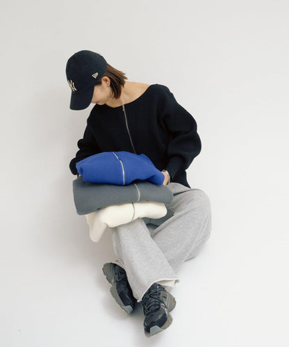 【パルクロ限定】（yumi企畫）多穿法雙拉鍊針織開衫