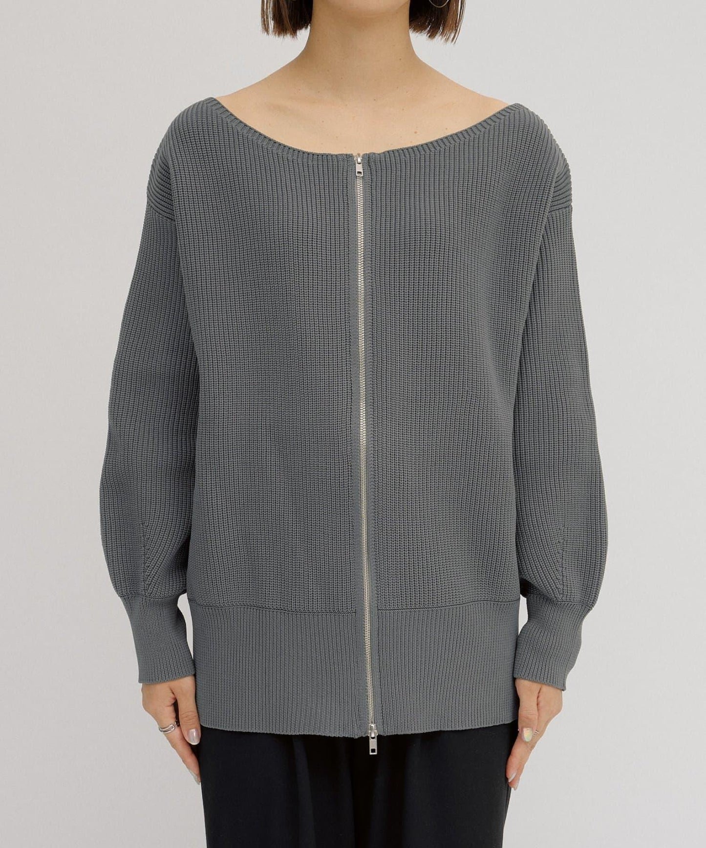 【パルクロ限定】（yumi企畫）多穿法雙拉鍊針織開衫