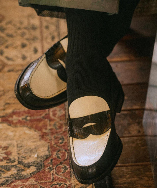 Kenford Fineshoes/男士壓紋樂福鞋