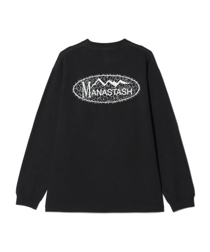 MANASTASH/長袖T恤 豹紋標誌 麻質
