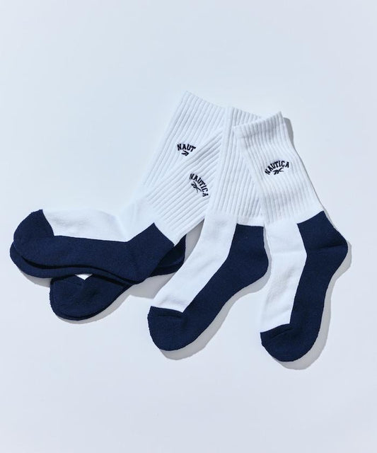 【Exclusive】3雙裝 雙標誌款 單點刺繡羅紋襪 女士