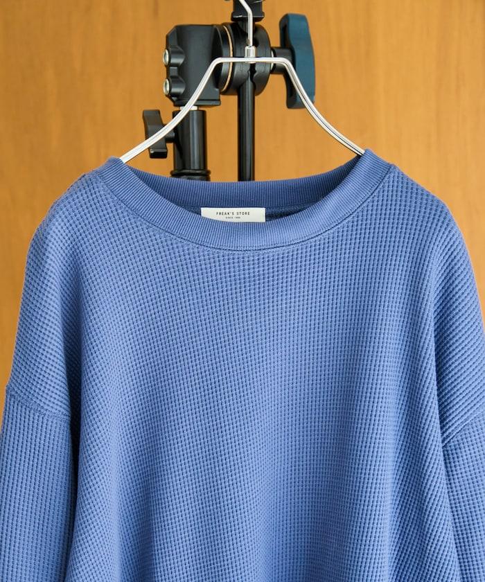 華夫格圓領長款套頭衫