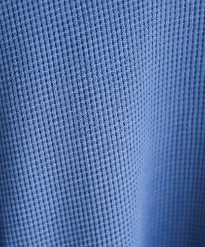 華夫格圓領長款套頭衫