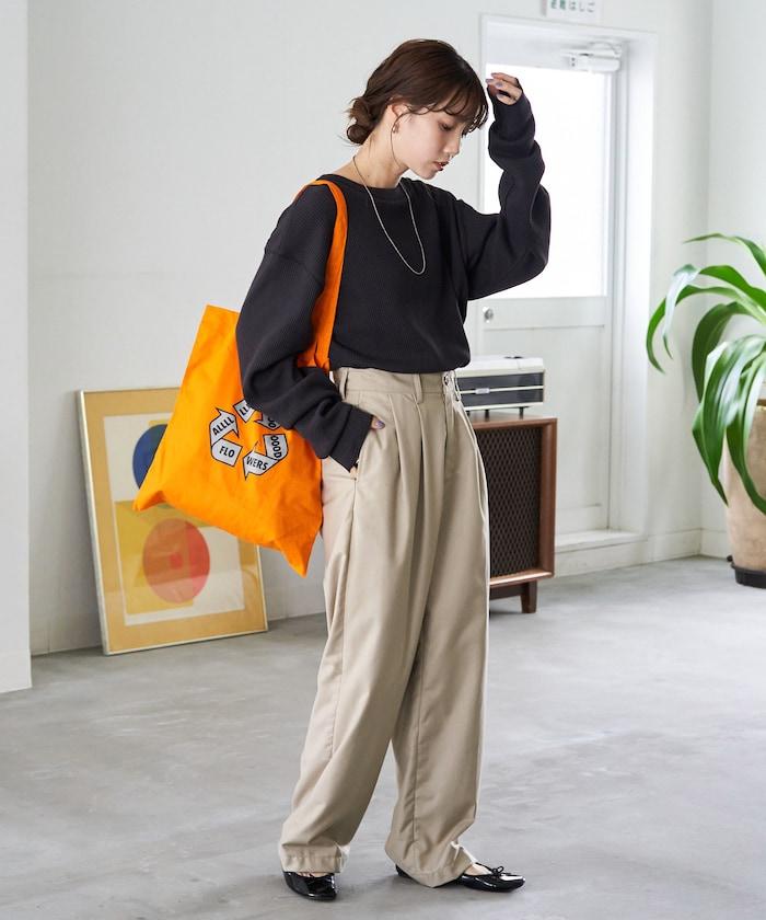 華夫格圓領長款套頭衫