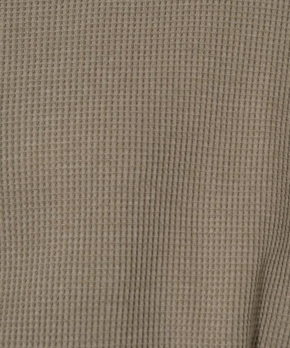 華夫格圓領長款套頭衫