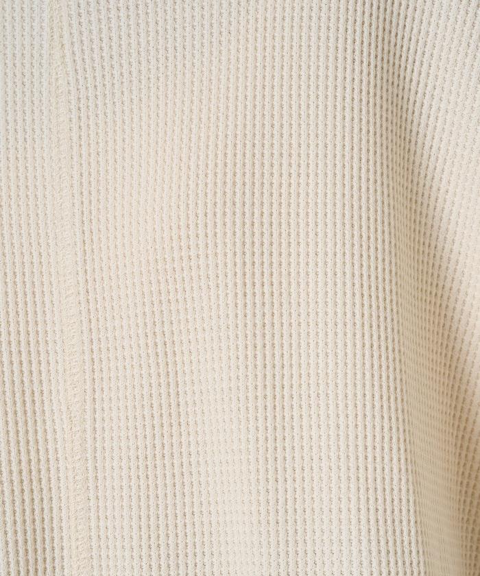 華夫格短款圓領套頭衫