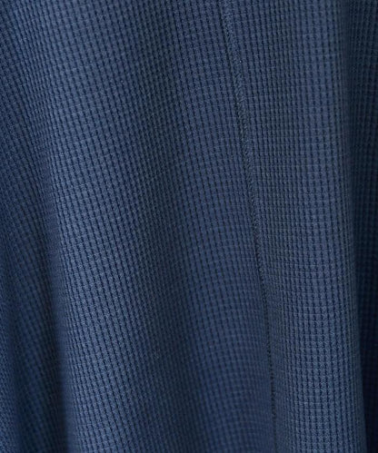 華夫格短款圓領套頭衫