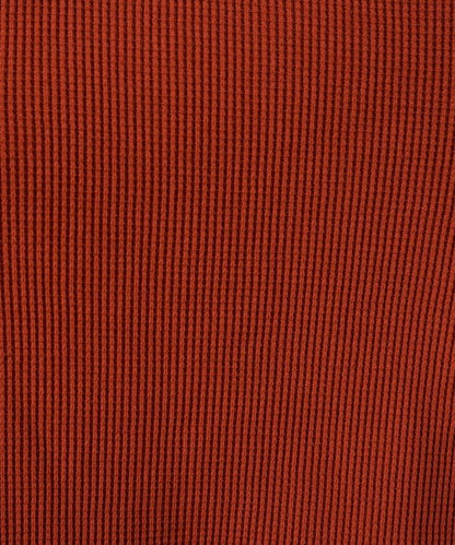 華夫格短款圓領套頭衫