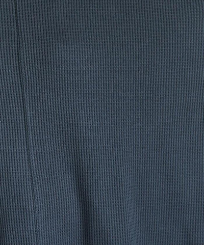 華夫格短款圓領套頭衫