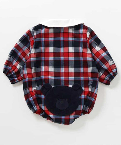 tiny bear 條紋與格子連體衣