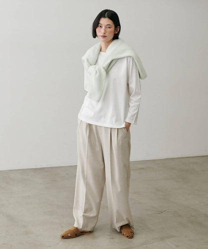 加厚小標刺繡長袖T恤