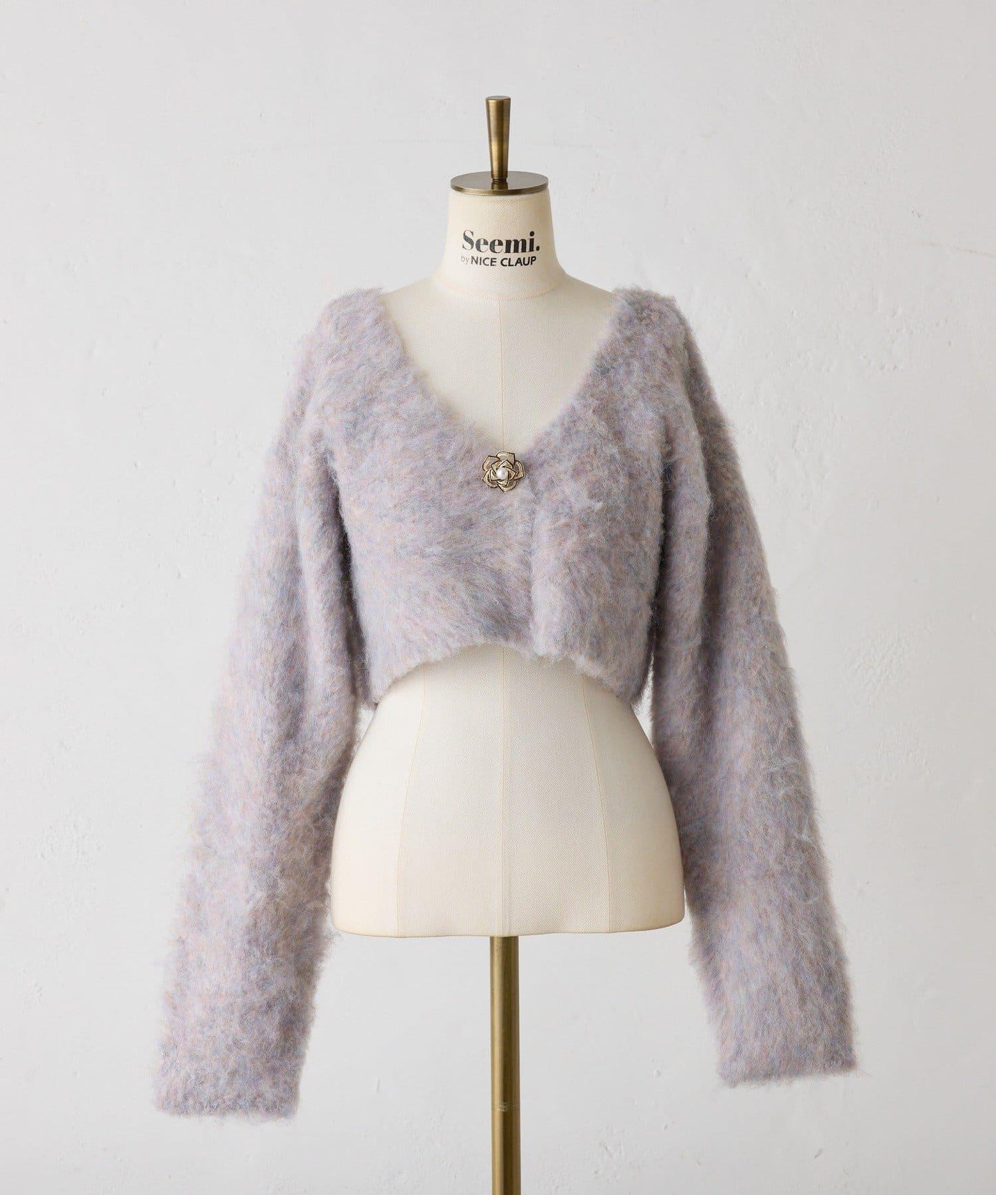 【Seemi.】花朵紐釦針織開衫