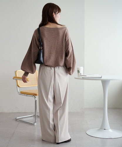 【Discoat】超細羊毛單肩套頭衫