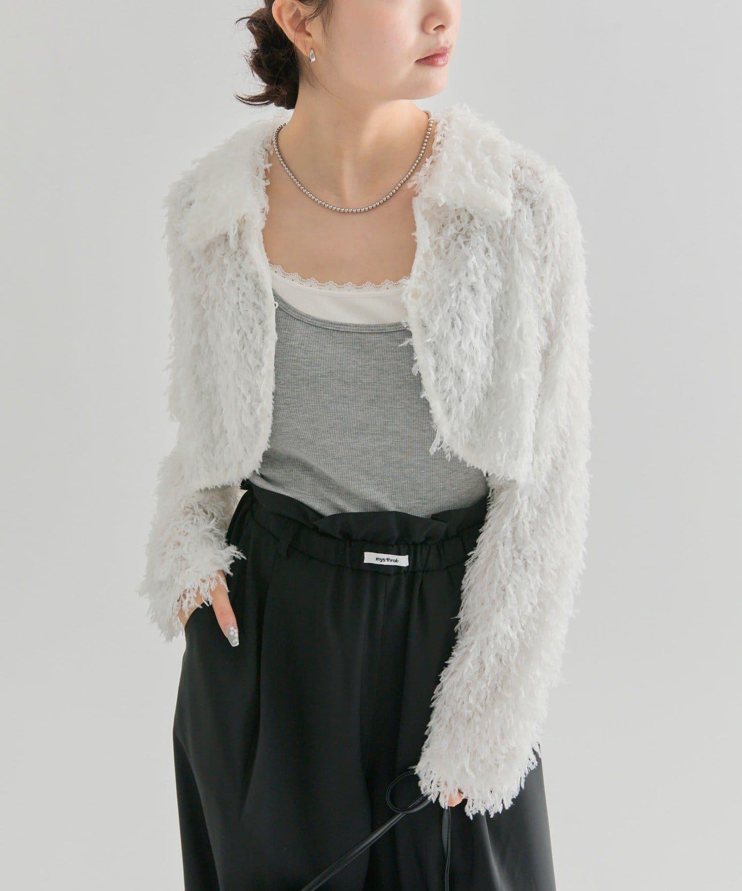 【mystic】帶領羽毛短外套