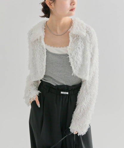 【mystic】帶領羽毛短外套